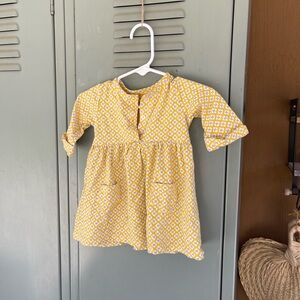 Carter's Yellow Patterned Baby 2 Piece Set Dress